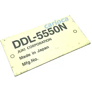 JUKİ DDL-5550N MODEL ETİKET