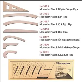 PLASTİK RİGA CETVEL TAKIMI (7 PARÇA KUTULU)